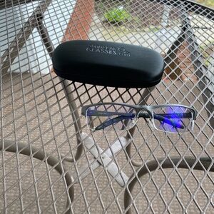 39Dollar Glasses.com Frames Matte Gun Metal With Case Men's (Size 135;59;19)